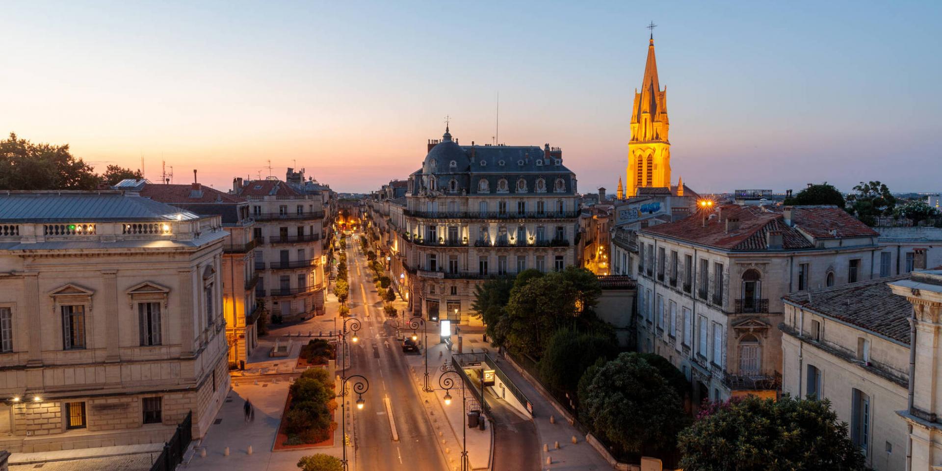 Lever De Soleil Rue Foch Montpellier Depuis Arc De Triomphe Chruiz 3m