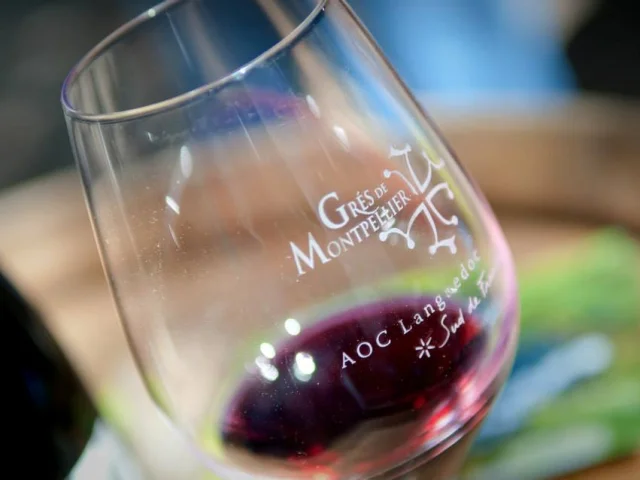 Gres De Montpellier Verre De Vin Rouge Zoom Oenotourisme