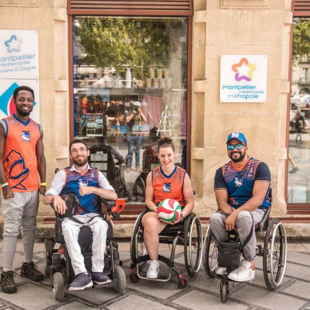 Tourisme Handicap fauteuil Montpellier accessible Sharks