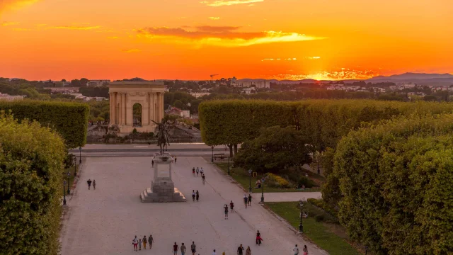 Coucher De Soleil Peyrou Montpellier Chruiz 3m